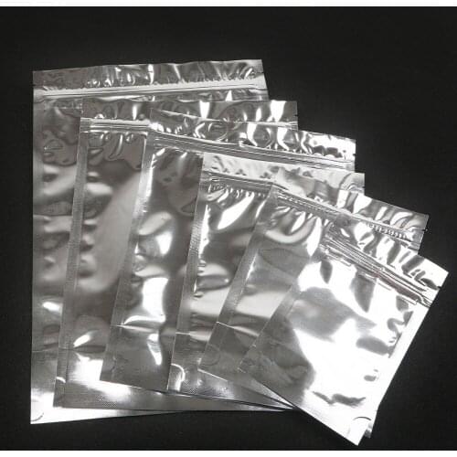 10 Pcs Clear Aluminum Foil Bag Self Seal Zipper Ziplock Packing Food Bag Retail Resealable Baking Packaging Bag Pouch