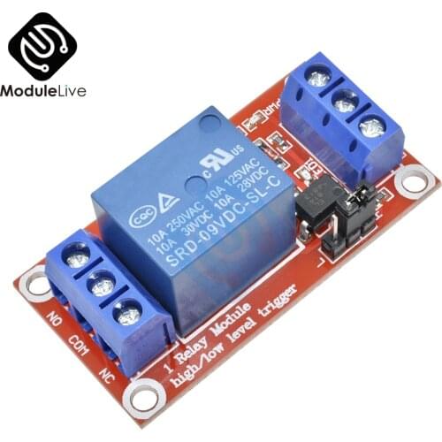 1CH 1 Channel DC 9V Relay Module Board Shield With Optocoupler Support High Low Level Trigger Power Supply Module For Arduino
