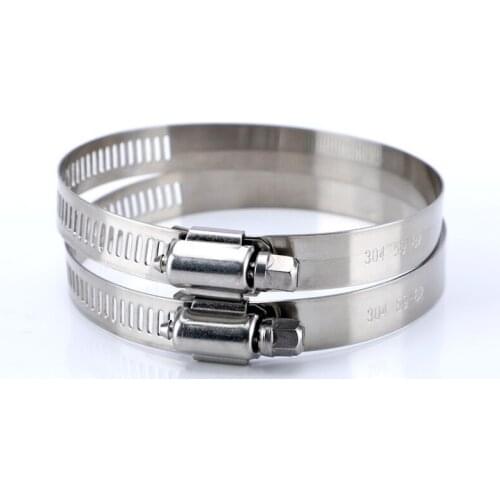 2pcs Hose Clamp Adjustable Stainless Steel Air Ducting Pipe Clamp Sealing Hose Clips Duct Clamps for Inline Duct Fan 3-12 Inch