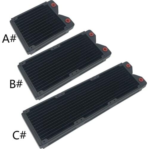 2021 G1/4 Thread 120mm/240mm/360mm PC Water Heat Exchanger Computer Copper Heat Radiator Heat Sink for Computer Water Cooling