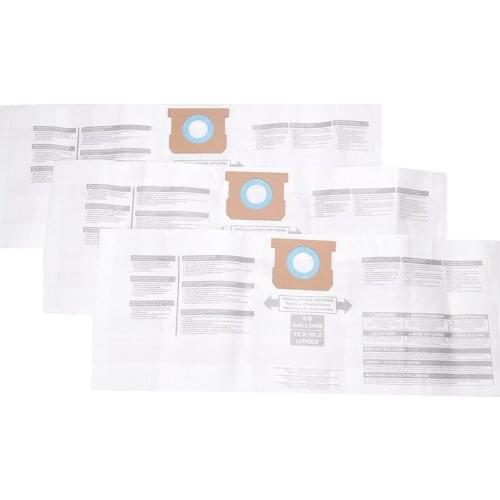 3 Pack Of Vacuum Bags For Shop Vac 5 To 8 Gallon Vacuum Cleaners, Replaces Part 90661 906-61 9066100