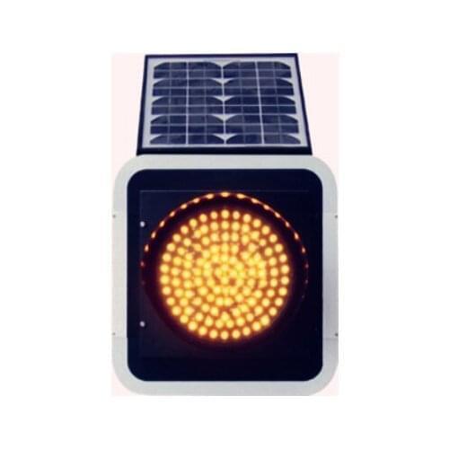 300mm Solar yellow flash warning traffic light