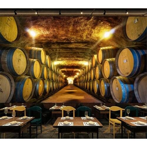 Custom wallpaper 3d murals European retro nostalgic wine cellar bar decoration background wall living room bedroom 3d wallpaper