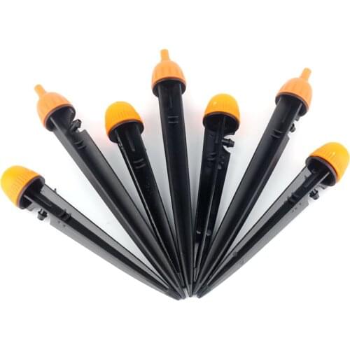 6pcs 18/13cm Ground Insert Dripper 8 Holes Adjustable Dripper Emitter Flower Pot Nursery Watering Device