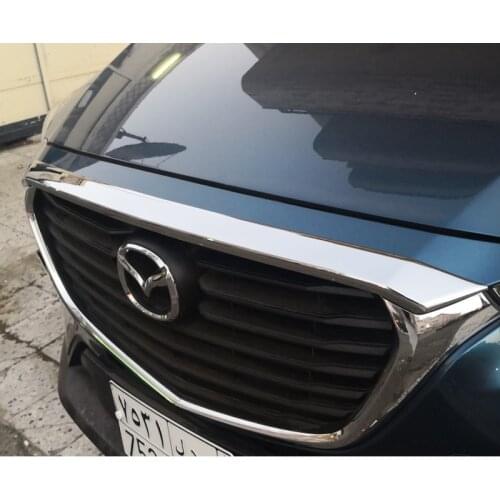 KOUVI Accessories For Mazda CX-3 CX3 2015 2016 2017 2018 19 ABS Chrome Front Grille Hood Trim car styling