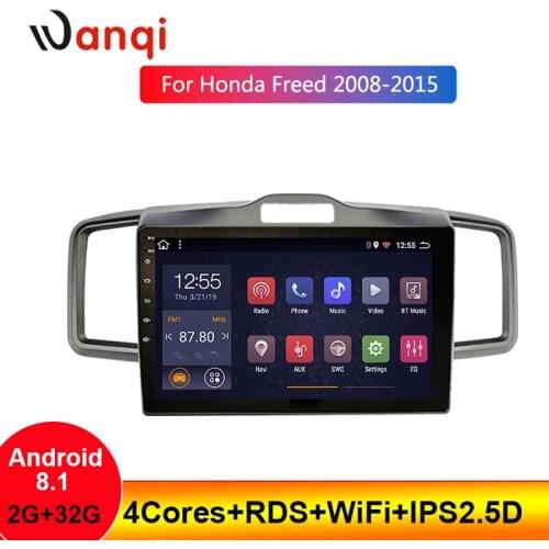 Wanqi 2+32G 10.1 Inch Full Touch Car Multimedia Player for Honda Freed 2008-2015 GPS navigation Screen Mirror Link Auto Radio