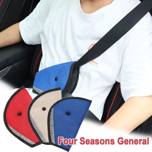 Car Safe Fit Seat Belt Sturdy Adjuster Device Triangle Child Protection Automobiles Interior Accessories Mesh Padding