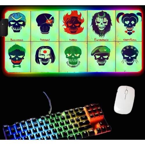Large gaming mouse pads anime RGB computer non-slip 40x90cmLED color desk mats waterproof mouse pad xxl rubber table blanket