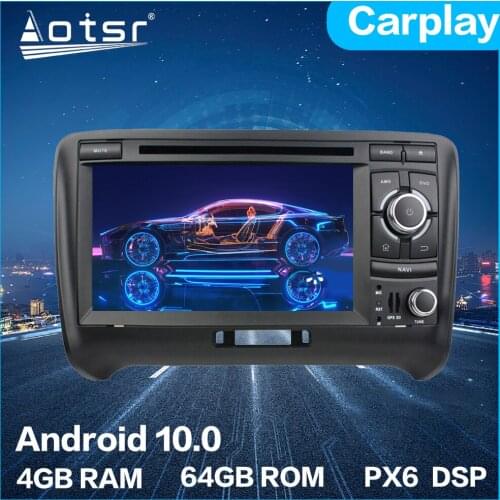 For Audi TT 2006 - 2015 Android 10 Car Multimedia HD DVD Player PX6 4G+64GB Auto GPS Navigation Stereo Radio DSP Carplay WIFI BT