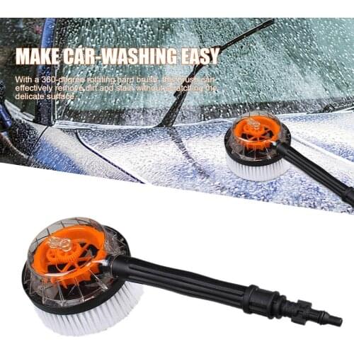 HOT SALE Car Wash Brush Auto Windshield Cleaning Machine High Pressure Rotated Soft Round Shape Brush With Water Hose Adapter