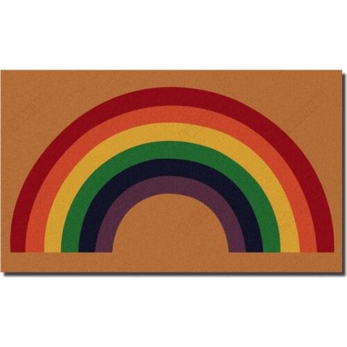Print on Demand Welcome Mat for Entrance Rainbow Printed Floor Carpet In The Hallway Carpets Front Door Mats Decoration