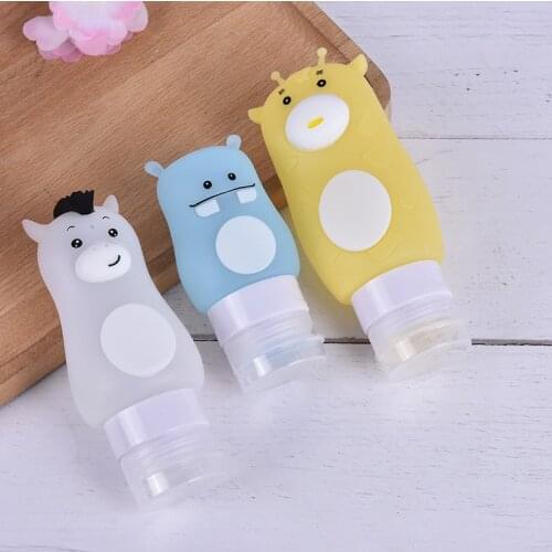 Cute Hippo/Horse/Giraffe Shape Emulsion Dispensing Bottle Silicone Portable Cosmetics Shampoo Container Beauty Travel Bottles