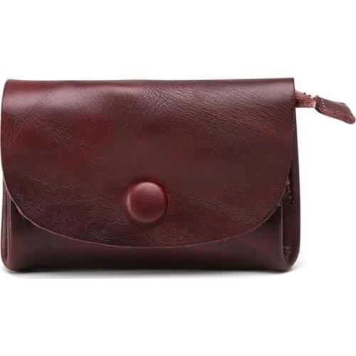 Men Wallet Genuine Leather Small Coin Bag Coin Purse Coins Wallet Small Wallet Coin Purse Credit RFID Card Holder Male Purse
