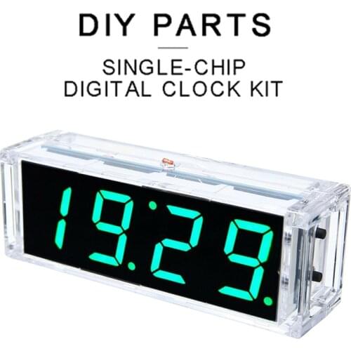 1pc High Quality 4-Digit DIY Digital LED Clock Kit Portable Light Control Temperature Date Time Display Clocks