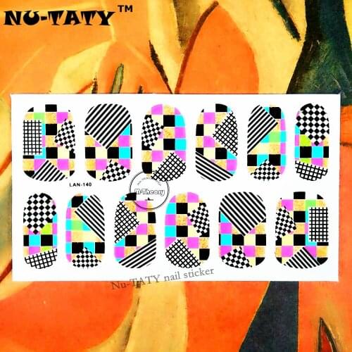 Nu-TATY 20 style Nail Wraps Stickers, TV Broadcast Glitter Designs, Waterproof Nail Arts Polish Gel Foils Keep 2-3 weeks