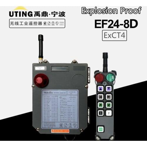Wholesale Industrial Crane ExCT4 Explosion Proof BF EF24-8D Radio Remote Controller 8 Channels Dual Speed Buttons Double
