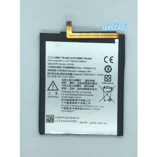 Original HE335 3500mAh Battery For Nokia 6 nokia6 N6 TA-1000 TA-1003 TA-1021 TA-1025 TA-1033 TA-1039