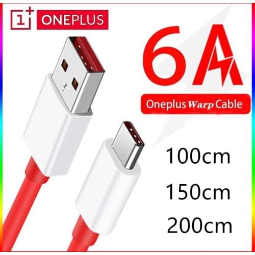 Original Oneplus 9 9R Nord N10 CE 5G Warp Charge Type-C Dash Cable 6A Fast Travel Charge For One Plus 8 7 Pro 7t 7 T 6t 6