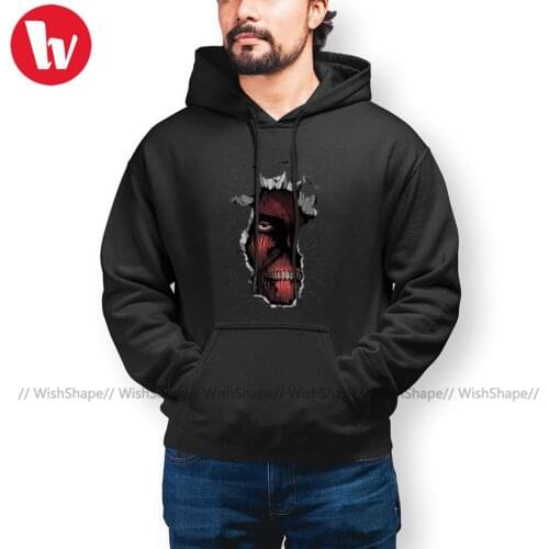 Popular Attack On Titan Hoodies Colossal Titan Peek-a-Boo Hoodie Autumn Cotton Hoodies Loose Long Sleeve Pullover Hoodie