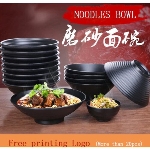 Ramen Melamine Fruit Salad Fast Food Tableware Japanese Style Frosted Noodles Bowl