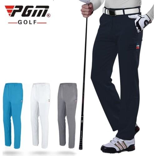 PGM Professional Golf Pants Mens Ultra Thin Long Pants Golf Summer Slim Breathable Trousers With Ball Tee Holder Carrier Hole