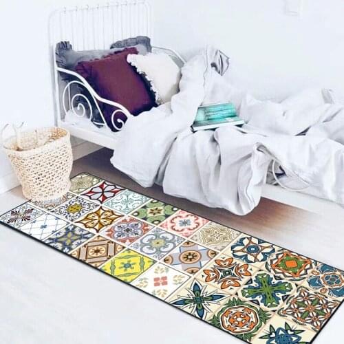 Modern Geometric Kitchen Antiskid Mat Home Entrance/Hallway Area Rugs and Carpets Bathroom doormat Bedroom Strip Bedside blanket