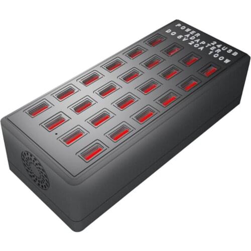 USB Charger Station 24 Ports Charging Hub Organizer 100W 20A Fast Charge
