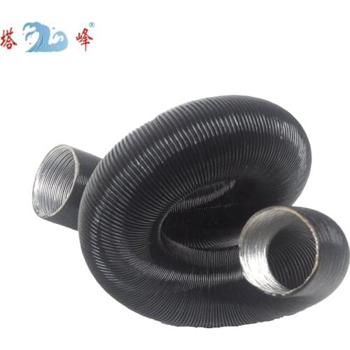 Heat insulation and black aluminum duct, bendable and shaped aluminum hose, retractable metal exhaust pipe