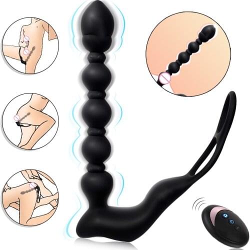 Frequency Male Prostate Massage Vibrator Anal Plug Sex Toys for Gay Men Anal Toys Butt Plug Delay Ejaculation Ring for Man