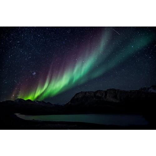 Vinyl Photography Backdrop Aurora Borealis night sky moon and stars Photo Gallery backdrop