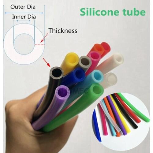 1 M ID 2 3 4 5 6 7 8 9 10 mm Colorful Flexible Silicone Gel Pipe Safety Food Level Soft Pipe Aquarium Water Connector Hose