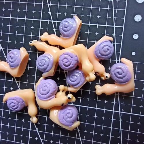 1pcs/lot resin solid light purple snail cartoon 20mm fairy garden gnome moss terrarium decor crafts bonsai home DIY A102-5