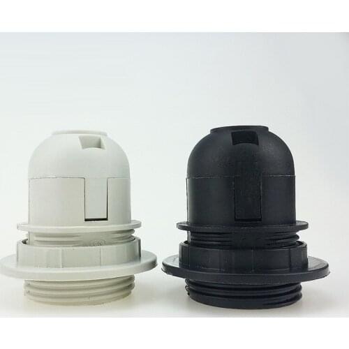 10pcs E27 card Half tooth E14 card Half tooth plastic Screw Lamp head CE /CQC Certification White Black Rated voltage 250v