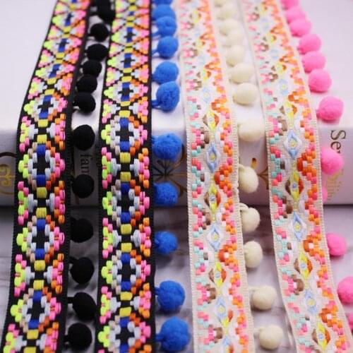 10yards/lot little ball lace Ribbon tassel cotton tassels trimming fringes DIY for sewing bed sheet clothes curtains decoration