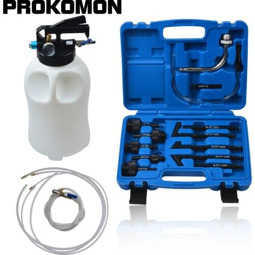 13Pcs Oil Refill Filling ATF Adapters 10L Pneumatic Transmission Oil Refilling Tool Extractor Dispenser Pump Kit