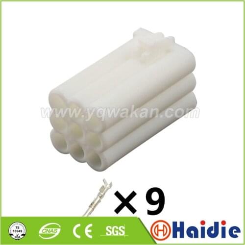 2sets 9pin Auto electric motorcycle wiring harness cable unsealed connector 928523-1