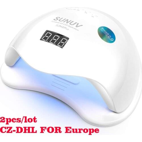 2pcs/lot CZ-DHL Europe Fast Shipping SUNUV SUN5 Plus UVLED Nail Dryer Lamp For Big Hands 36Leds