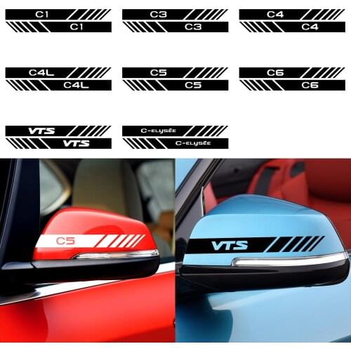 2pcs Car Styling Reflective Rearview Mirror Stickers For citroen C1 C3 C4 C4L C5 C6 VTS C-ELYSEE auto Exterior Accessories