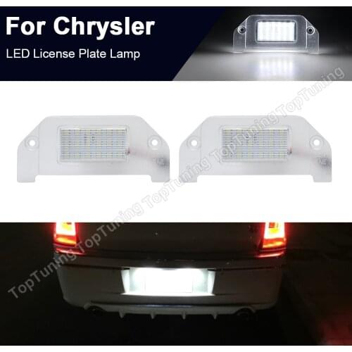 1Set For Chrysler 300 2005-2014 Sebring 2007-2010 LED License Plate Lights Waterproof White Number Plate Lamps