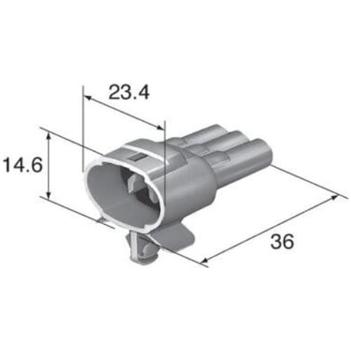 3 way Sealed Male Connector 90980-11293 Electrical Wire Pulg With Clip for Sumitomo