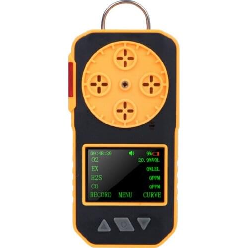 4 In 1 Multi Gas Detector EX H2S CO O2 Four Alarm Methods Connect with Computer Portable Multifunctional Alarm Detector