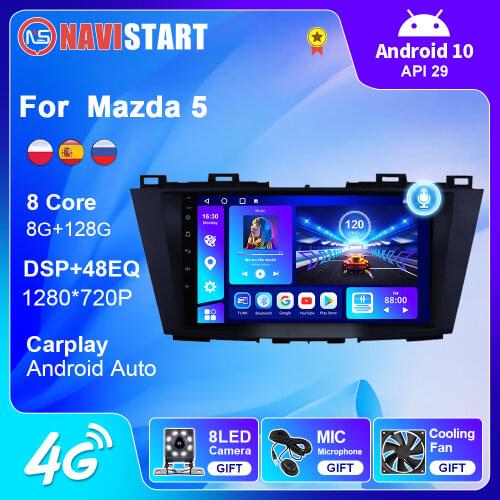 Car Radio Autoradio for Mazda 5 2010-2015 1din 2din Multimedia Player GPS Navigation Stereo Touch Screen Android 10 Auto Carplay
