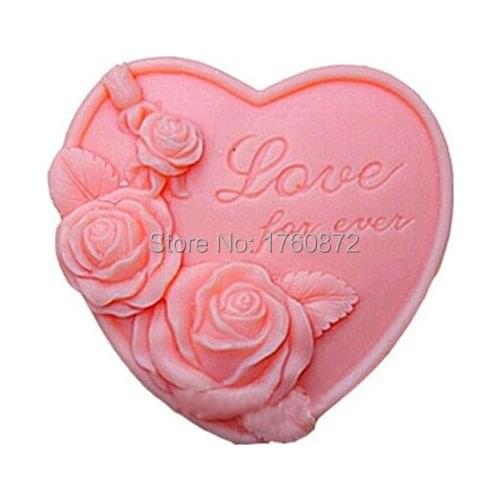 Free shipping Valentines Day love /flower Modelling soap mold silicone cake mold fondant chocolate mold handmade soap mold