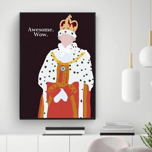 Queen Home Decoration Cartoon Cute People Canvas HD Prints Posters Painting Living Room Wall Art Modular Picture No Framework
