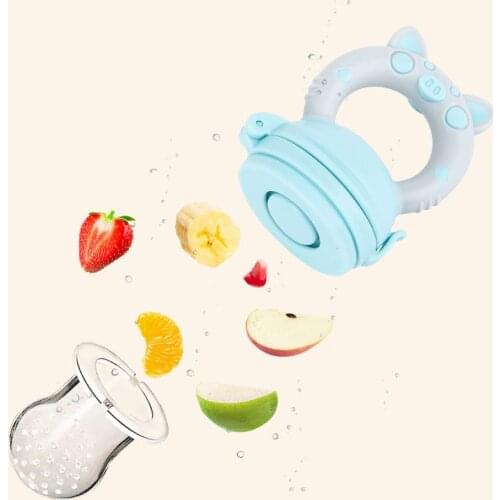 Baby Pacifier Feeder soother Cartoon Animal Nipple Holder Newborn Fruit food pacifier Tetine Silicona Chupetero nipple bites