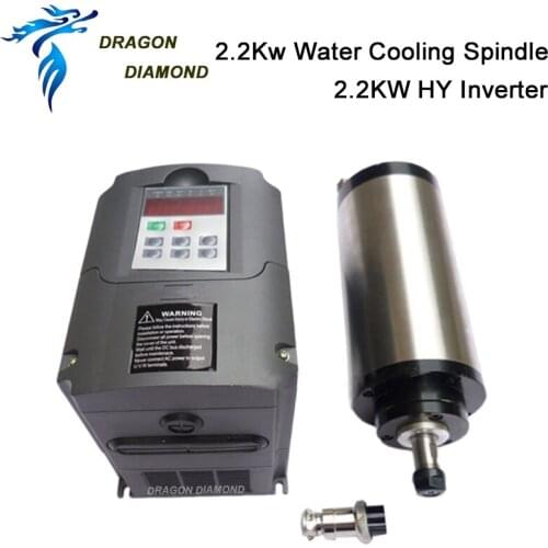 CNC Router Machine Spindle Motor HY 2.2kw Inverter And CNC 2.2kw Water Cooled Spindle Motor For Spindle Drilling Machine