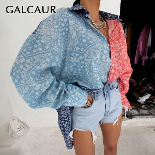 GALCAUR Womens Denim Shirts