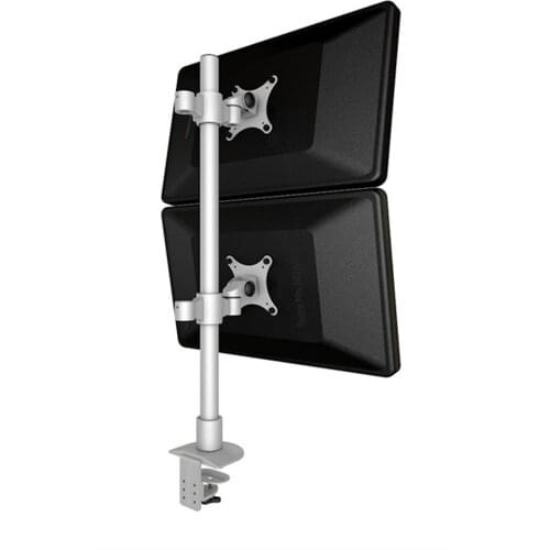 Hyvarwey L02S Aluminum Alloy UP and Down 14-27 inch Dual Monitor Holder Support Desktop LCD LED Display Mount Bracket Arm