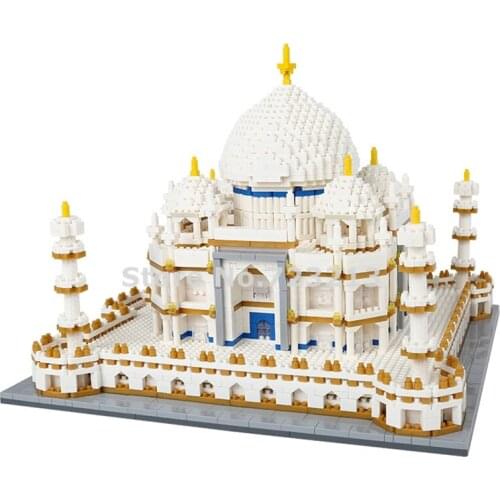 Indian Taj Mahal 4019pcs Micro Architecture Palace Model Mini 3D Bricks Building Blocks Assembled Educational Toys Children