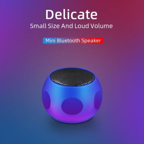 M&J Portable TWS Bluetooth Speaker Handfree call Aluminium Alloy Multicolor Body Mini MIC Wireless Bluetooth 5.0 Speakers